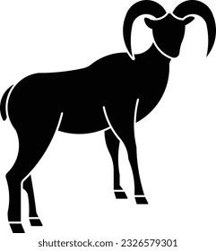 Bighorn Schaf Ziege Gämse Mouflon Glyph