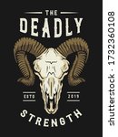 Bighorn Sheep Skull Illustration with quotes