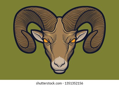Bighorn Sheep vector for illustration/logo
