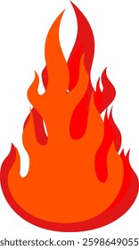 bight red fire vector icon
