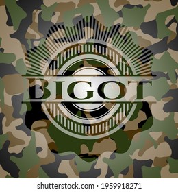 Bigot camo emblem. Vector Illustration. Detailed. 