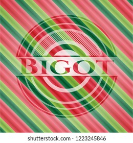 Bigot christmas badge background.