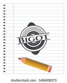 Bigot pencil draw. Vector Illustration. Detailed.