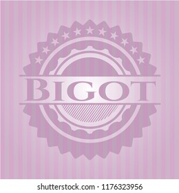 Bigot retro pink emblem