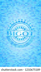 Bigot sky blue mosaic emblem