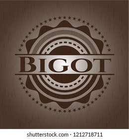 Bigot wood emblem. Retro