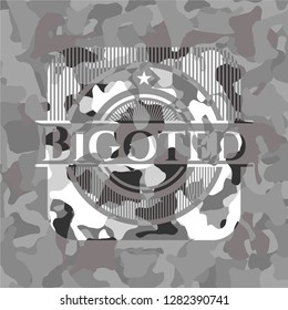 Bigoted grey camo emblem