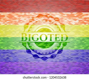 Bigoted lgbt colors emblem 