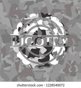 Bigotry grey camo emblem