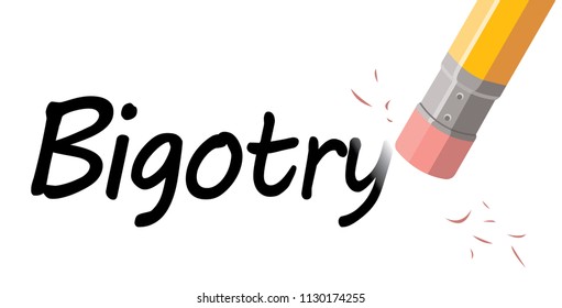 bigotry, pencil top eraser