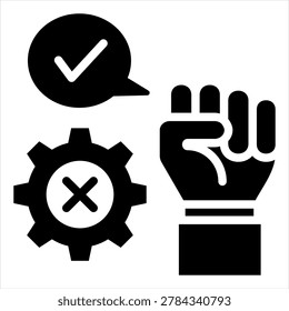 Bigotry Single Icon Glyph Black