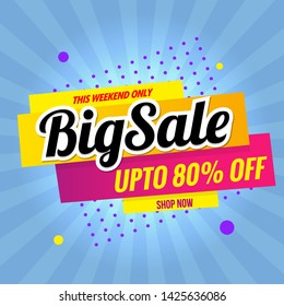 Bigsale banner tempate modern design