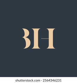 BIH abstract letter logo design. This logo is designed by three abstract letters.