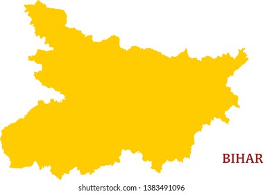 Bihar, India, vector map. High detailed  illustration. - Vector 