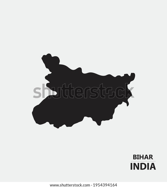 Bihar India Vector Map White Background Stock Vector (Royalty Free ...