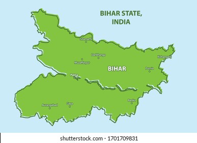 Mapa estatal de Bihar, India