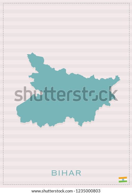 Bihar Vector Map Stock Vector (Royalty Free) 1235000803