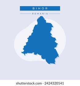 Bihor County (Administrative divisions of Romania, Nord-Vest development region) map vector illustration, scribble sketch Bihor map