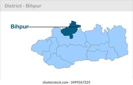 Bihpur subdistrict map, Simdega District, Jharkhand state, Republic of India, Government of Jharkhand, Indian territory, Eastern India, politics, village, tourism