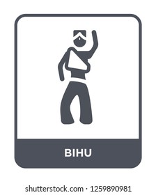 bihu icon vector on white background, bihu trendy filled icons from India and holi collection, bihu simple element illustration