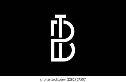 BI,IB, Monograma del logotipo de las letras abstractas