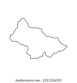 Bijelo Polje Municipality map, administrative subdivision of Montenegro. Vector illustration.