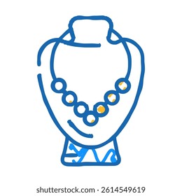 bijouterie accessory doodle icon sketch vector. bijouterie accessory sign. isolated symbol illustration