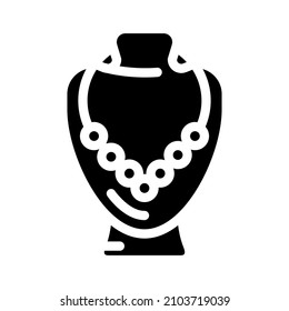 bijouterie accessory glyph icon vector. bijouterie accessory sign. isolated contour symbol black illustration