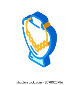 vector de ícono isométrico accesorio bijouterie. signo de accesorio bijouterie. ilustración de símbolo aislado