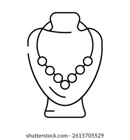 bijouterie accessory line icon vector. bijouterie accessory sign. isolated contour symbol black illustration