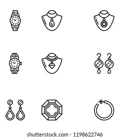 Bijouterie Icon Set Vector Stock Vector (Royalty Free) 1198622746 ...