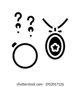Schmuck-Linie-Symbol, Vektorgrafik der Schmuckstücke. Schmuckschild für Oberkleidung. isoliertes Kontursymbol