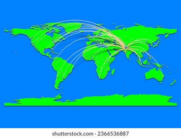 Bikaner, India map - Concept map for Bikaner, India on World map. Suitable for export concepts. File is suitable for digital editing and prints of all sizes.
