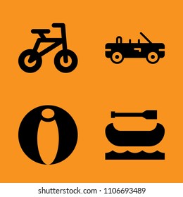 bike, activity, man and background icons set. Vector illustration for web and design