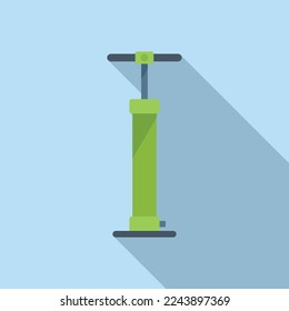 Bike air pump icon flat vector. Fix workshop. Service mechanic