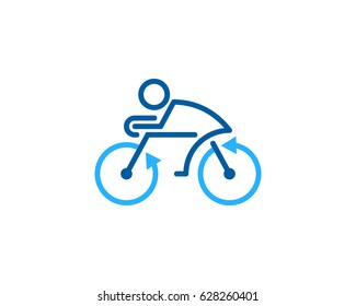 Bike Arrow Icon Logo Design Element