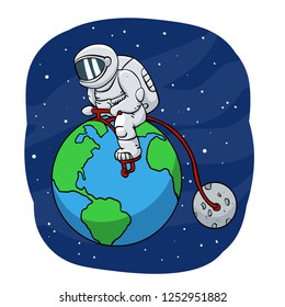 Bike astronaut space funny 