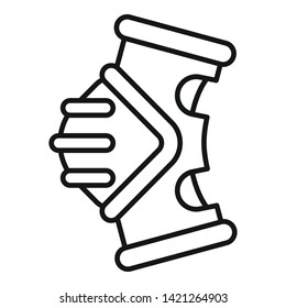 Bike back light icon. Outline bike back light vector icon for web design isolated on white background
