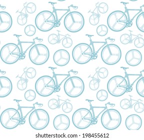 Bike background. Endless pattern. Can be used for wallpaper, pattern fills, web page background, surface textures, fabric design.