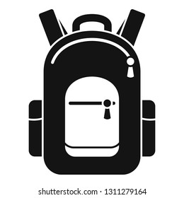 Bike backpack icon. Simple illustration of bike backpack vector icon for web design isolated on white background