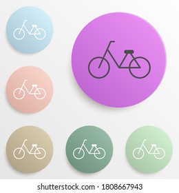 a bike badge color set. Simple glyph, flat vector of web icons for ui and ux, website or mobile application