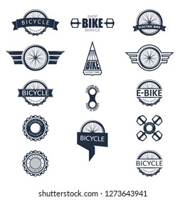 Bike badge set vector. Bike logo