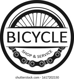 Bike badge vector. Bike logo