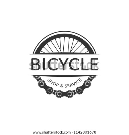 Bike badge vector. Bike logo