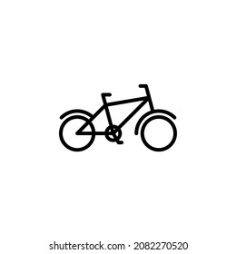 Bike, Bicycle, Biking, Sport, Exercise, Urban Line Icon, Vector, Illustration, Logo Template. Suitable For Many Purposes.