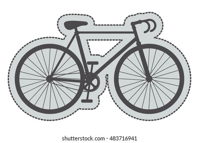 Bike bicycle cycle icon. Healthy lifestyle sport and transportation theme. Isolated design. Vector illustration