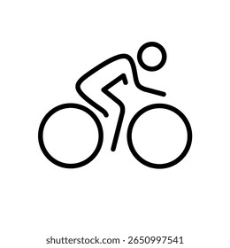 Bicicleta ciclista ciclista ícone ciclista, ilustração vetorial. ícone do usuário bicicleta
