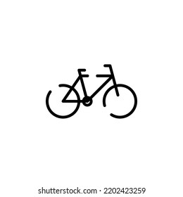 Bike, Bicycle Dotted Line Icon Vector Illustration Logo Template. Suitable For Many Purposes.