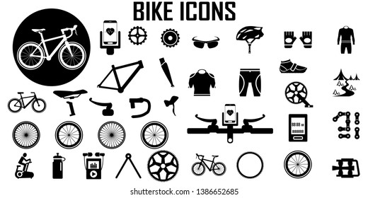 Bike, bicycle, fitness, exercise icon vector.