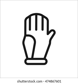 Bike bicycle glove symbol sign line icon on background